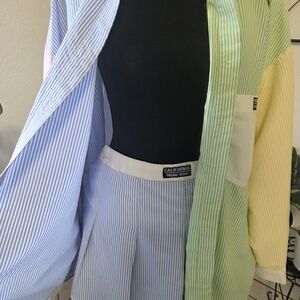 SHEIN Blue Striped A-Line Skirt